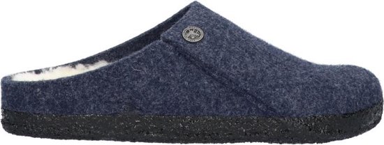 Birkenstock Zermatt Shearling Narrow Sloffen - Dark Blue - Maat 41 | bol.com