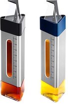 Oliefles + Azijnfles  met Schenktuit - 260ml - Olijfolie Fles - Oliefles - Olie- en azijnstel - Azijnfles - Set 2x Fles