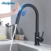 Smart Keukenkraan – Duo-Bediening – Gemengde Tap – Touch Control Aanraakbediening – Moderne Keuken Aanrecht – Keuken Sanitair – Stainless Steel