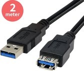 Brightside - USB verlengkabel - 2 meter - USB 3.0 - Extra stevig - Zwart