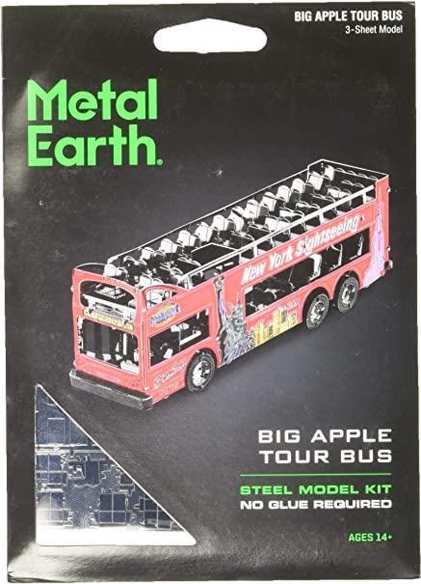 Metal Earth Big Apple Tour Bus Modelbouwset — afbeelding 12