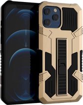 Vanguard Warrior All Inclusive tweekleurige schokbestendige TPU + pc-beschermhoes met houder voor iPhone 13 (goud)