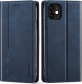 Forwenw F2-serie magnetische horizontale flip lederen hoes met houder en kaartsleuven en portemonnee voor iPhone 11 (blauw)