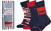 Tommy Hilfiger kids blocked stripes giftbox 3P blauw - 27-30