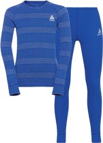 ODLO Set long ACTIVE WARM ECO SET Meisjes/Jongens Thermoset - Nautical Blue, Odlo Steel Grey Melange - Maat 104