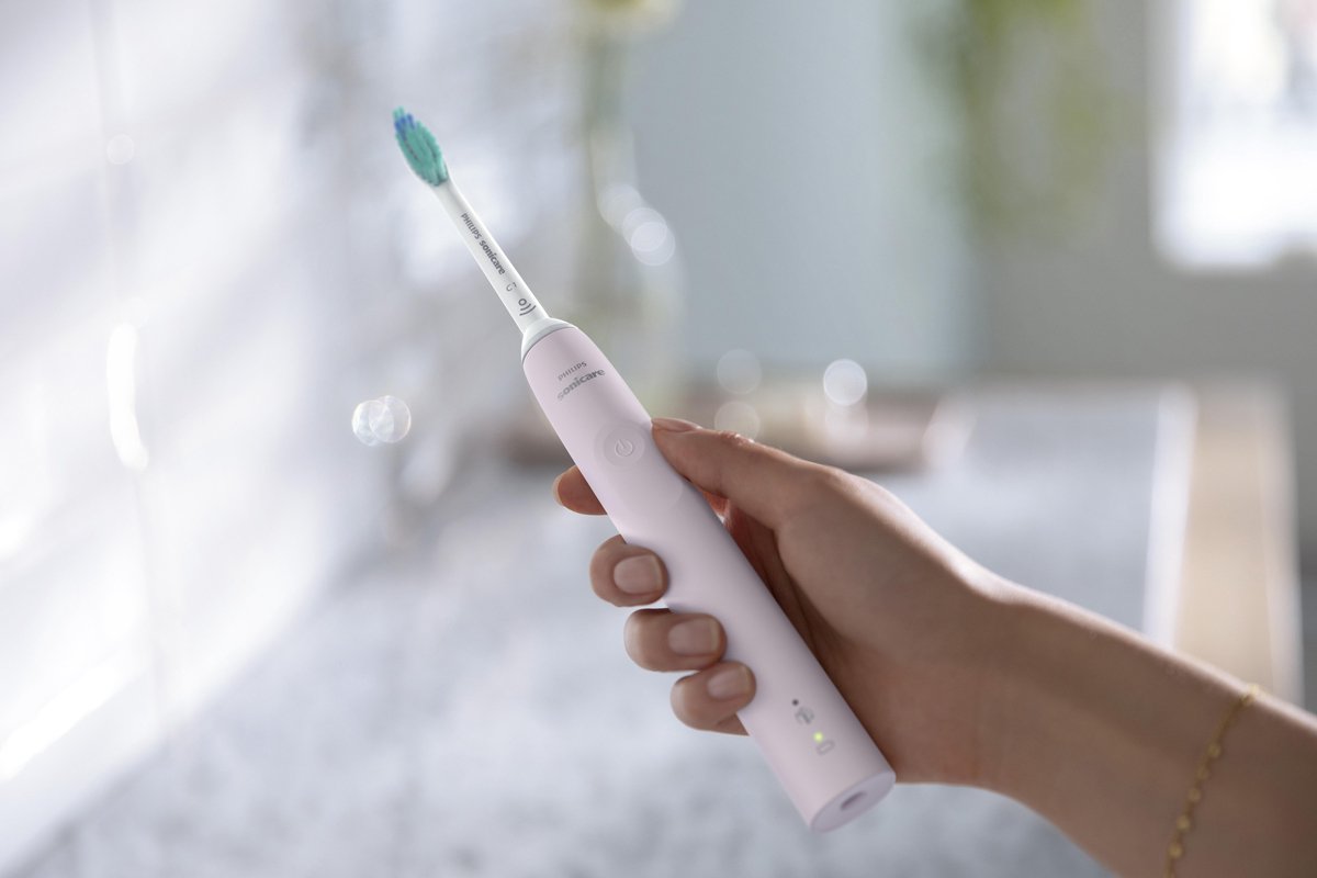 Philips Sonicare Series 3100 - Elektrische tandenborstel - Zwart & Roze - Duopack - HX3675/15 — afbeelding 7