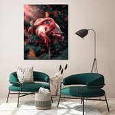 Funky Flamingo plexiglas schilderij 80 x 100 cm