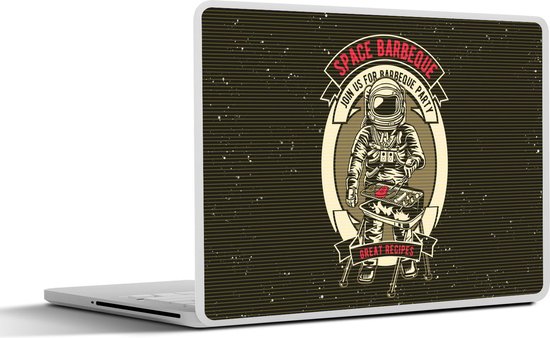 Laptop sticker - 10.1 inch - Vintage - Astronaut - BBQ - 25x18cm - Laptopstickers - Laptop skin - Cover