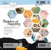 Papierblok - Diverse kleuren - Rainbow of Happiness - 30,5x30,5 cm - 190 grams - Elizabeth Craft Designs - 13 vellen