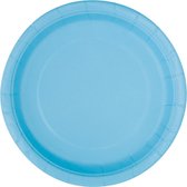 Lichtblauwe Borden Rond 17,5cm 8st
