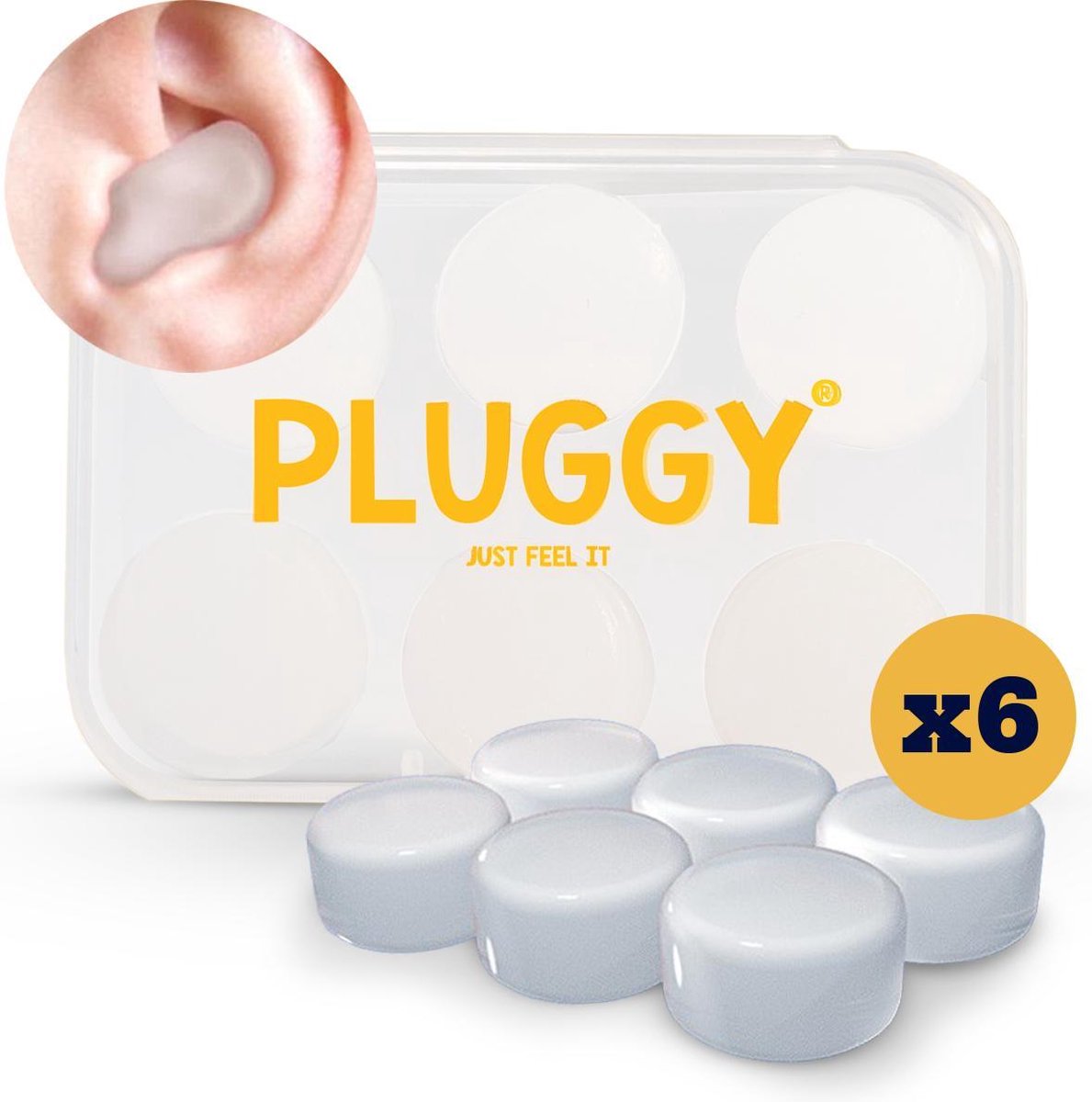 Pluggy® - Slaap Oordopjes Geluiddicht & Zwem Oordopjes - 6x Sound plugs -  Oordoppen -... | bol.com