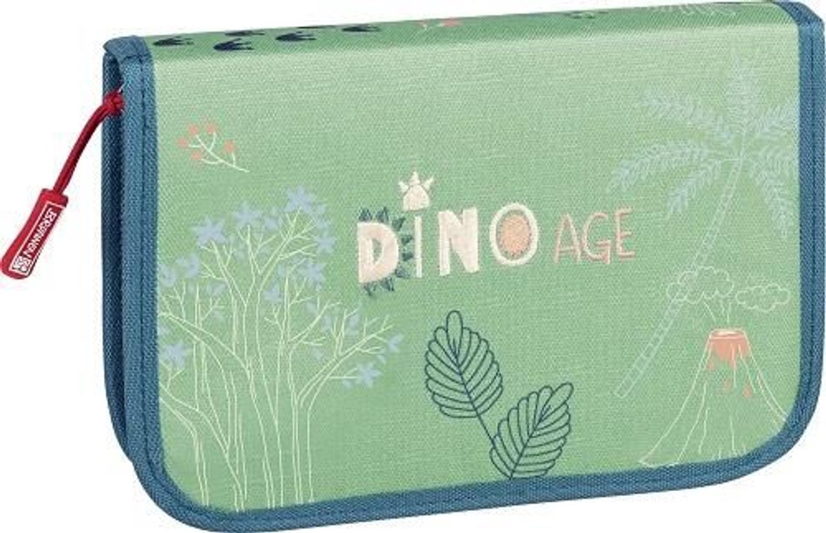 Brunnen Etui Dino Jongens 19,5 Cm Polyester Groen 17-delig