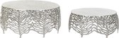 Bijzettafel DKD Home Decor Aluminium (2 pcs) (52 x 52 x 25 cm) (63.5 x 63.5 x 30.5 cm)