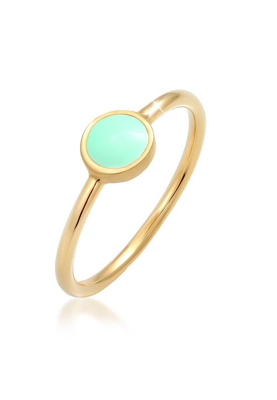 Bagues pour femmes Elli Ring empilable solitaire pour femme Basis Zwart avec E-mail en Argent sterling 925