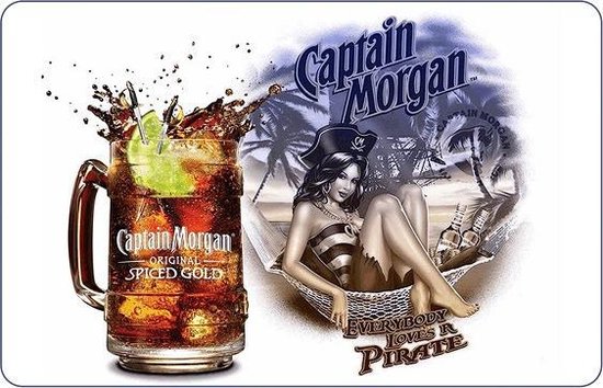 Cafe Pub Wand Bord - Captain Morgan Spiced Gold