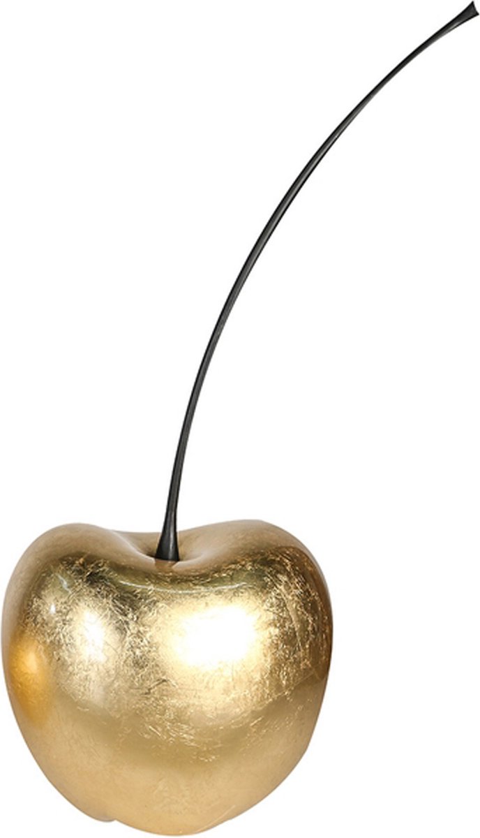 Sculptuur - Beeld - "Celebration" Kers - Goud - Decoratief Figuur - Fruit - Diameter 25 cm - H 60 cm