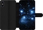 Bookcase Convient pour coque de téléphone iPhone XS - Univers - Planètes - Etoiles - Garçons - Filles - Enfants - Avec compartiments - Étui portefeuille avec fermeture magnétique