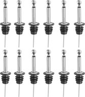 Veluw® Professionele Schenktuit RVS - Met Flip-Top ( 12 Stuks )
