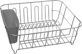 Égouttoir à vaisselle/vaisselle gris 36 x 32 cm en métal - La vaisselle -vaisselle