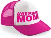 Awesome mom snapback cap/ truckers pet voor dames - Moederdag/ verjaardag petten