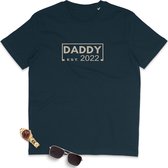 Papa Est. 2022 t-shirt - T-shirt homme - Cadeau pour père - Chemise Vaderdag - Imprimé papa - T-shirt avec imprimé papa - Manches courtes - Tailles : SML XL XXL XXXL Couleurs : Wit Zwart Bleu clair Bordeaux Rouge.