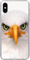 Coque iPhone Xs - Garçons - Aigle - Pygargue à tête blanche - Portrait - Bec - Yeux - Kids - Filles - Coque de téléphone en Siliconen