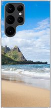 Geschikt voor Samsung Galaxy S22 Ultra hoesje - Strand - Tropisch - Hawaii - Siliconen Telefoonhoesje