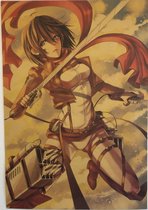 Attack on Titan Mikasa Ackerman II Anime Manga Poster 51x36cm.