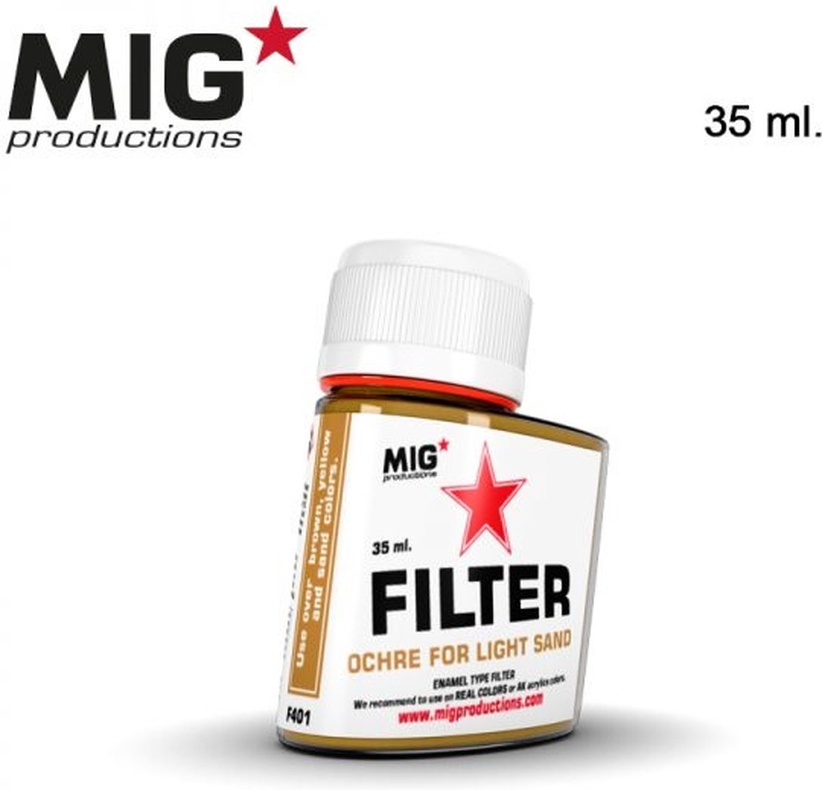 MIG Productions - F401- Ochre Filter for Light Sand - 35ml -