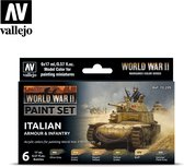 Vallejo val70209 - Model Color - WWII Italian Armour & Infantry Set 6 x 17 ml