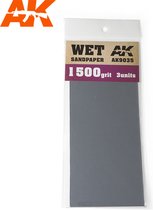 Wet Sandpaper 1500 Grit. 3 Stuks - AK-Interactive - AK-9035