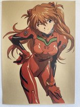 Neon Genesis Evangelion Best Red Asuka Langley Anime Vintage Poster 42x30cm.