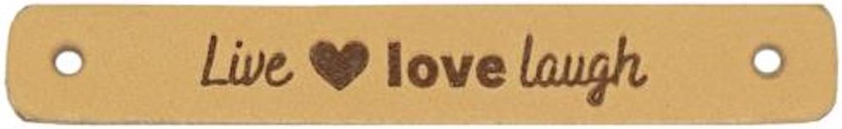 Durable Leren Label – "Live Love Laugh" – Stijlvol & Duurzaam (2 stuks)