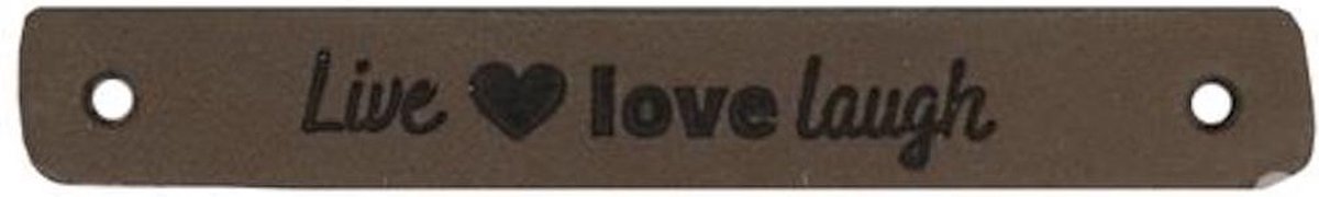 Durable Leren Label – "Live Love Laugh" – Stijlvol & Duurzaam (2 stuks)