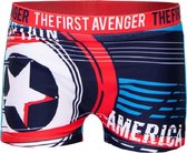 Marvel Avengers Captain America - zwembroek - zwemboxer - blauw - 128 cm - 8 jaar