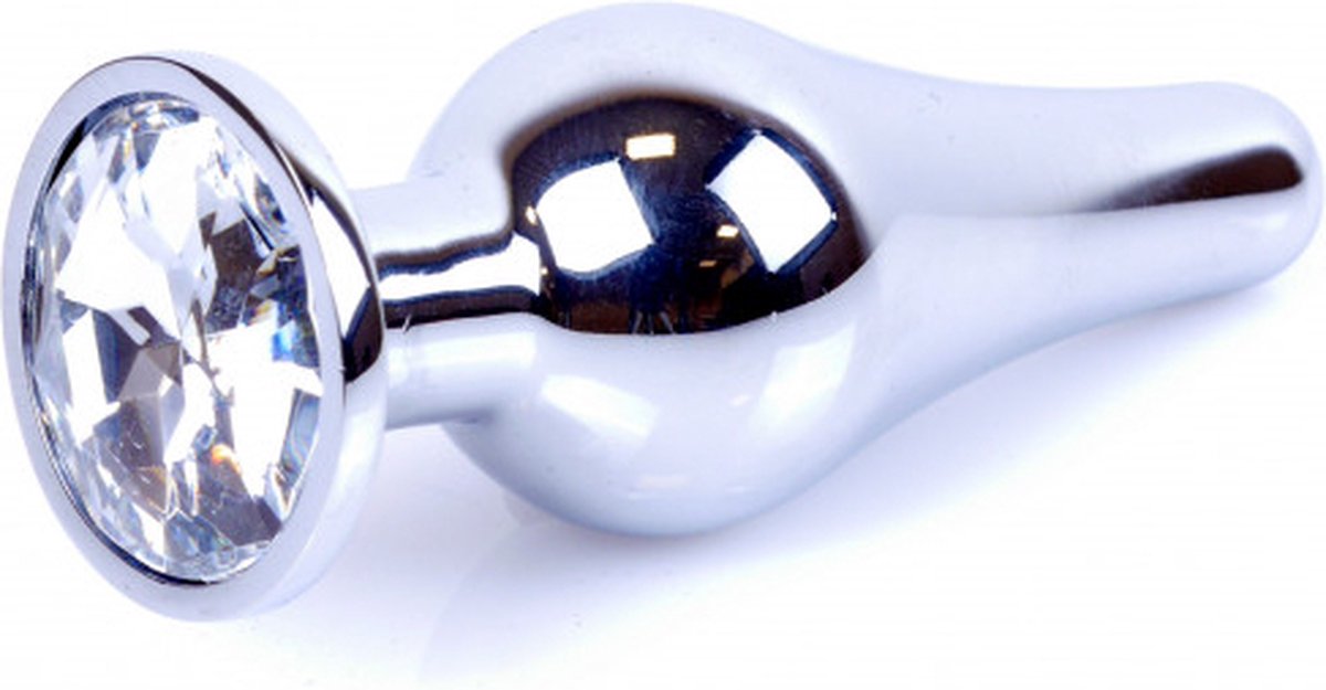 Goedkoopste Bossoftoys - 64-00075 - Big Butt Plug - Silver - Anal - Clear
