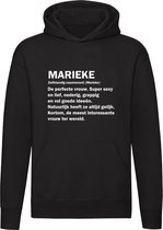 Marieke Hoodie | jarig | verjaardagkado | verjaardag kado | cadeau | Unisex | Trui | Sweater | Hoodie | Capuchon | Zwart