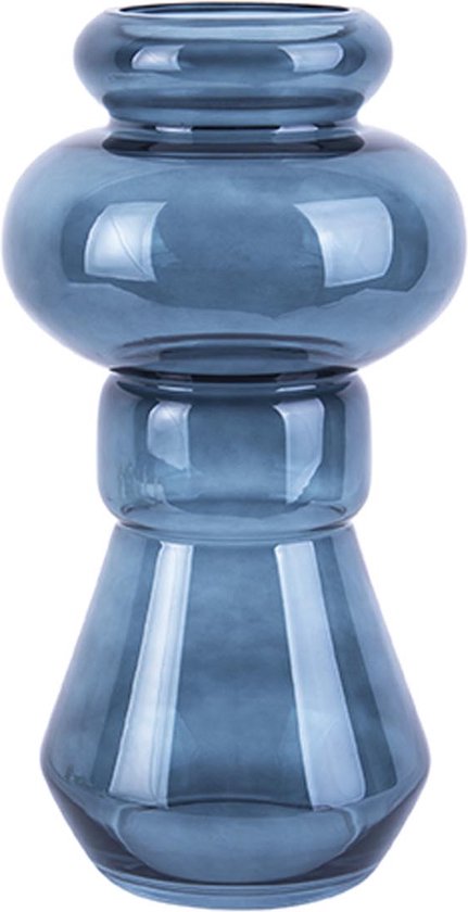 Present Time Vaas Morgana - Glas Donker Blauw - Medium - 18x35cm - Scandinavisch
