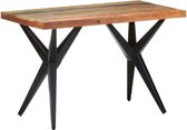 Luxiqo® Handgemaakte Industriële Eetkamertafel – Eettafel – Geschikt voor 4 tot 6 Personen – Gerecycled Hout – 120 x 60 x 76 cm