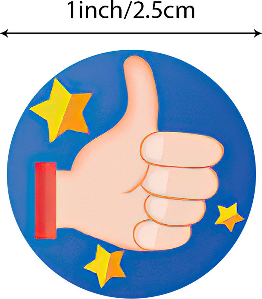 beloningssticker - stickerrol - 500 stickers op rol - beloningssysteem - stickers voor kinderen - Blijderij- — afbeelding 2