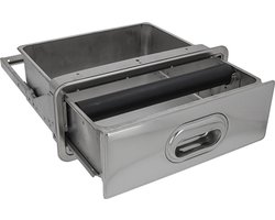 Priolinox Uitkloplade RVS - inbouw - 405x347x132mm