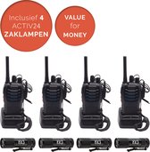 Activ24™ Set de 4x talkies-walkies Baofeng BF-88E PMR avec casques et 4x lampes de poche Activ24™ - Talkie Walkie - Talkie-walkie BF88E