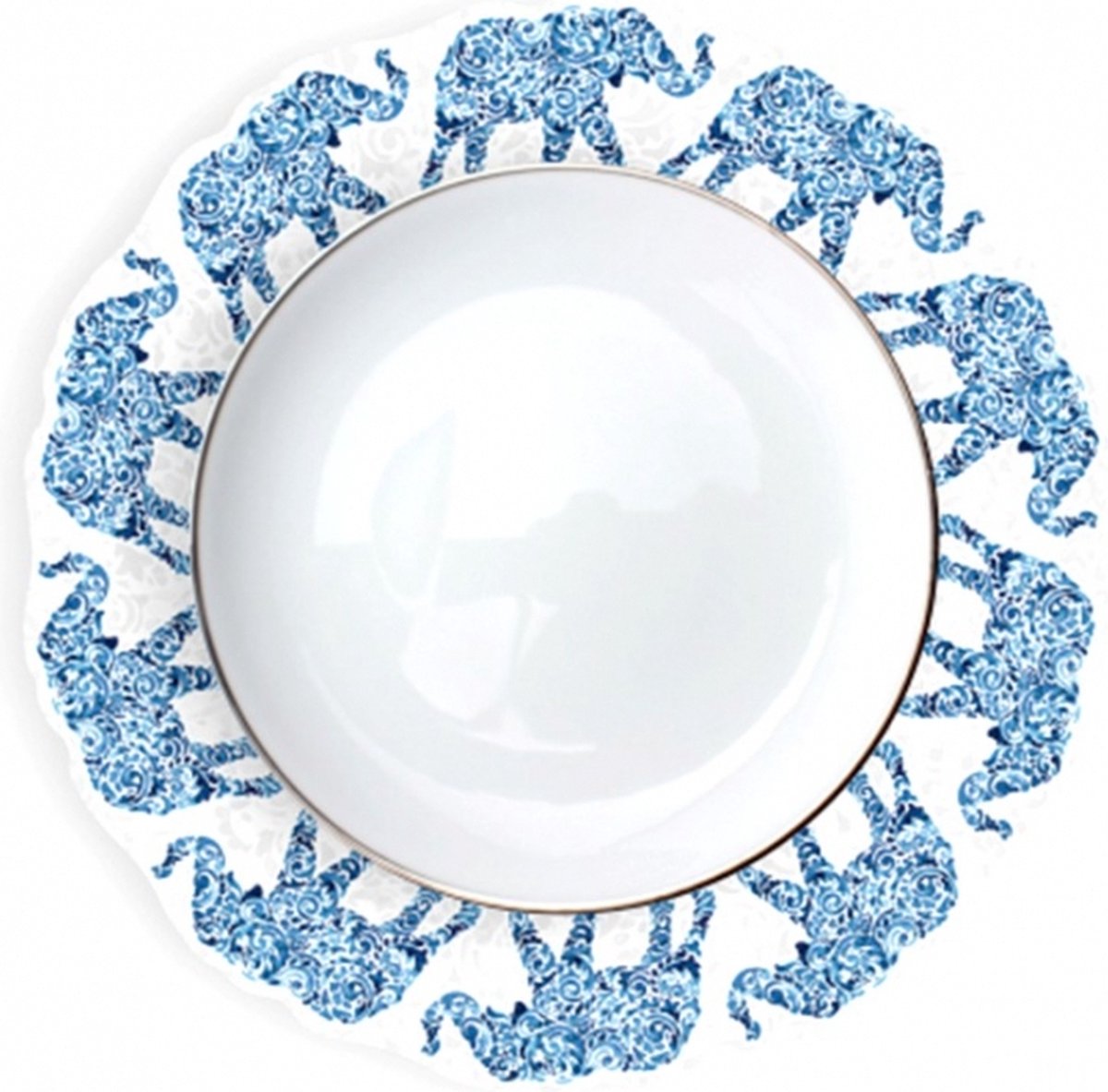 Piece of Trend - Placemat - Maxx Blue Elephant - set van 4 - Tafeldecoratie - Tafelaccessoires