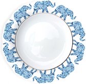 Piece of Trend - Placemat - Maxx Blue Elephant - set van 4 - Tafeldecoratie - Tafelaccessoires