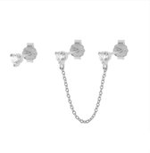Oorbellen dames | 925 zilver | zilveren dames oorbellen | oorbellen set | asymmetrische oorbellen | oorringen dames | cadeau voor vrouw | valentijn | valentijn cadeau | valentijnsc