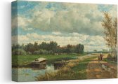 Artaza Toile Peinture Paysage aux environs de La Haye - Willem Roelofs - 30x20 - Klein - Art - Impression sur toile