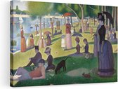 Artaza Canvas Schilderij Zondagmiddag op het La-Grande-Jatte-Eiland - Georges Seurat - 90x60 - Kunst - Canvas Print - Muurdecoratie