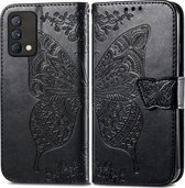 Realme GT Master Edition Hoesje - Mobigear - Butterfly Serie - Kunstlederen Bookcase - Zwart - Hoesje Geschikt Voor Realme GT Master Edition