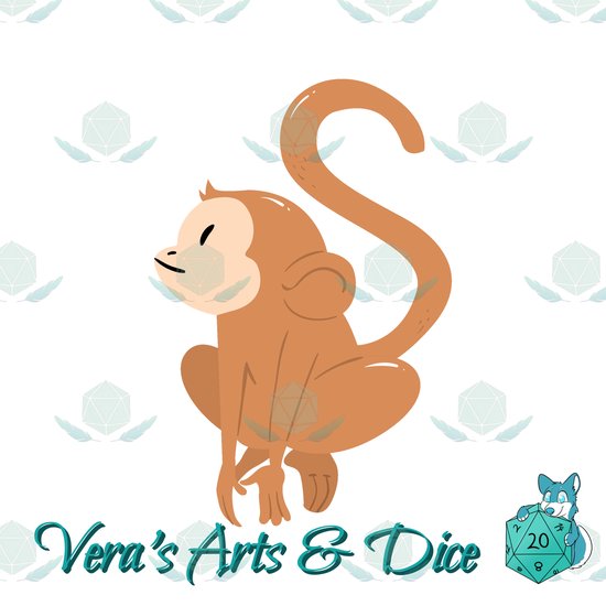 Aap Sticker - Jungle Dieren - Schattige Apen Stickers - Handgemaakte Stickers - Journaling - Bullet Journal - Scrapbooking - Leuke Stickers - Laptop Sticker - Telefoon Sticker - Cute - Dier - Lief - Schattig - Wilde Dieren