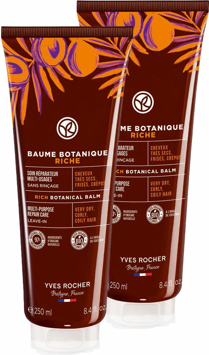 Yves Rocher - PLANTAARDIGE HAARVERZORGING Rijke Botanisch - Haarbalsem - Voordeelverpakking 2 x 250 ml